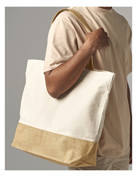 WES-W452-Jute Base Canvas Bag XL 2